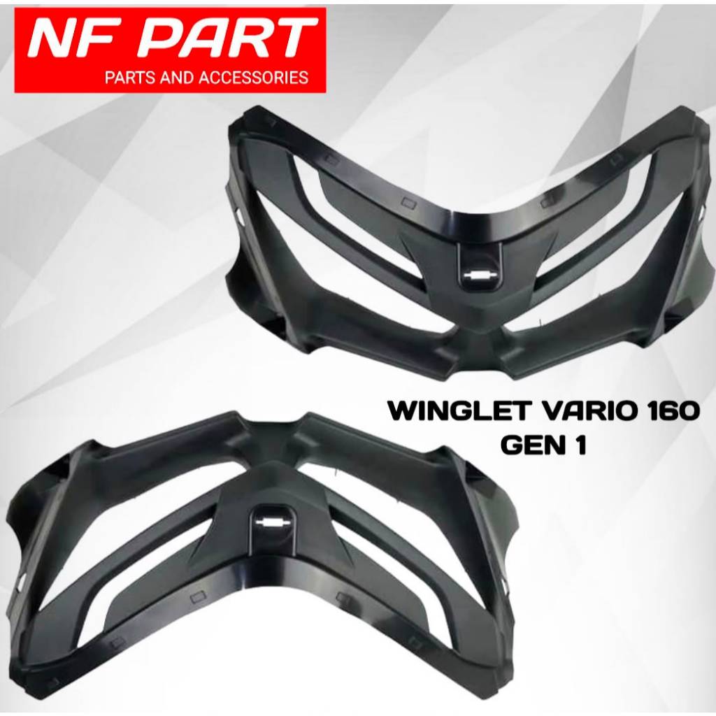 ด้านหน้า WINGLET VARIO 160 รถจักรยานยนต์ HEADLIGHT COVER VARIO 160 ABS MATERIAL PNP VARIO GEN 1 GEN 