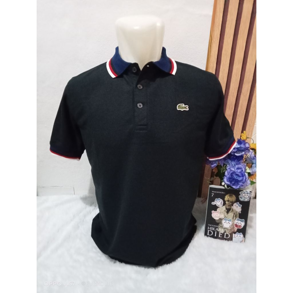 เสื้อคอปกโปโล Lcs สีดํา