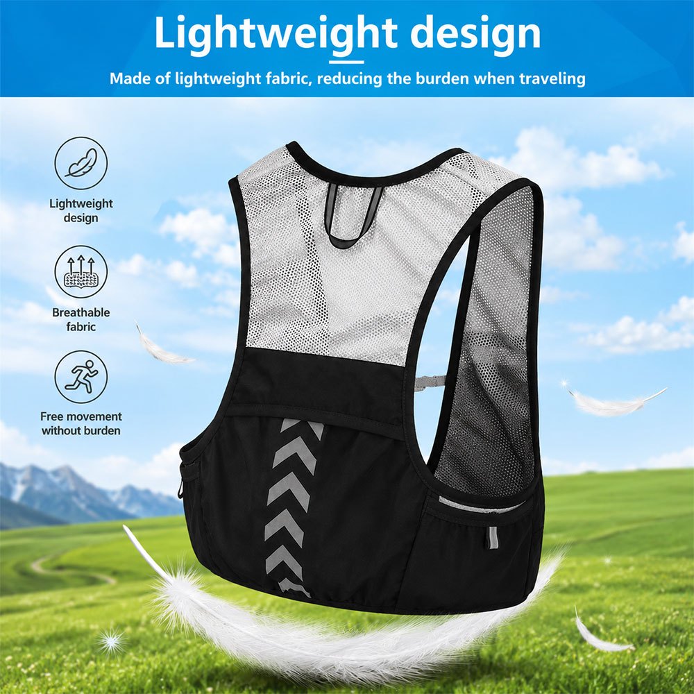 GARE Running Vest Hydrovest Hydration Breathable Outdoor Running Vest - WP450 - สีดํา