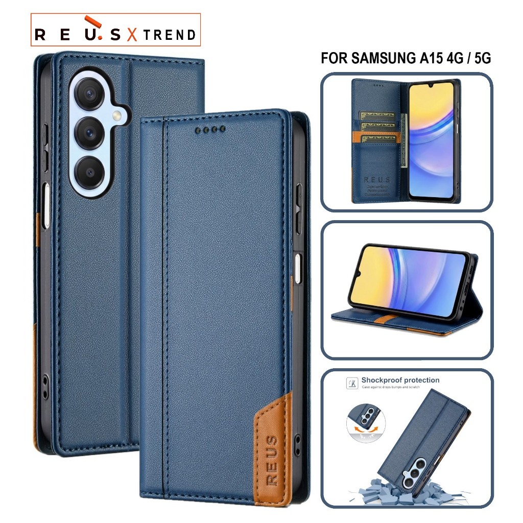 เคสหนัง FLIP SAMSUNG A15 4G - เคสแบบพับหนังสําหรับ SAMSUNG A15 4G