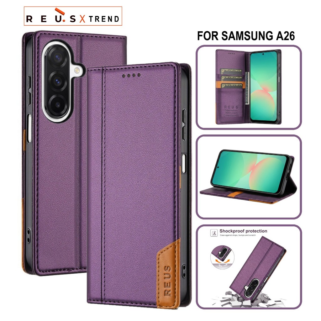 LEATHER CASE FLIP SAMSUNG A26 - เคสหนังสําหรับ SAMSUNG A26 REUS