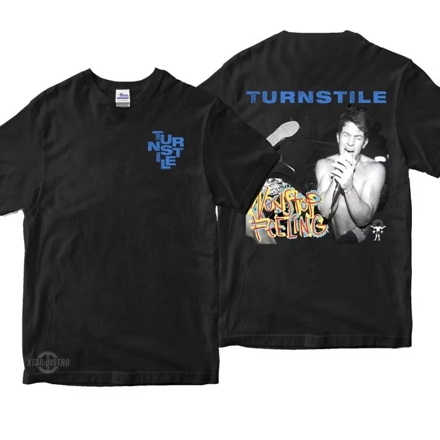 เสื้อยืด TURNSILE - NONSTOP FEELING เสื้อยืดวงดนตรีโพสต์ hardcore rock pop โลหะหนักในตัว plastisol xtab distro