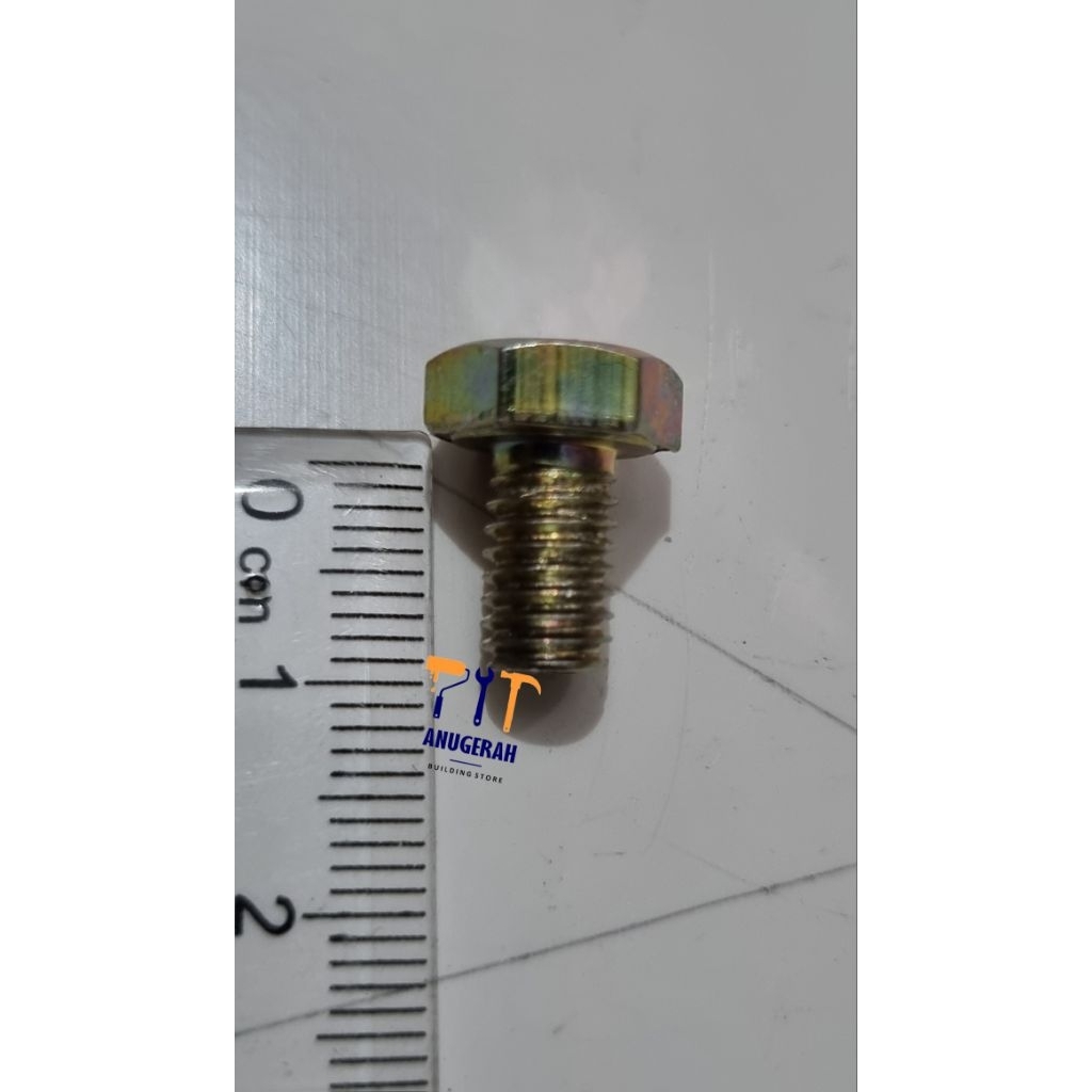 BOLT HEXAGON M6X70 (k10 x 7 ซม.) สีเหลืองและถั่ว - HEXAGON BOLT และ NUT ขนาด M6x10 (1 ซม.) p1.0 k10P