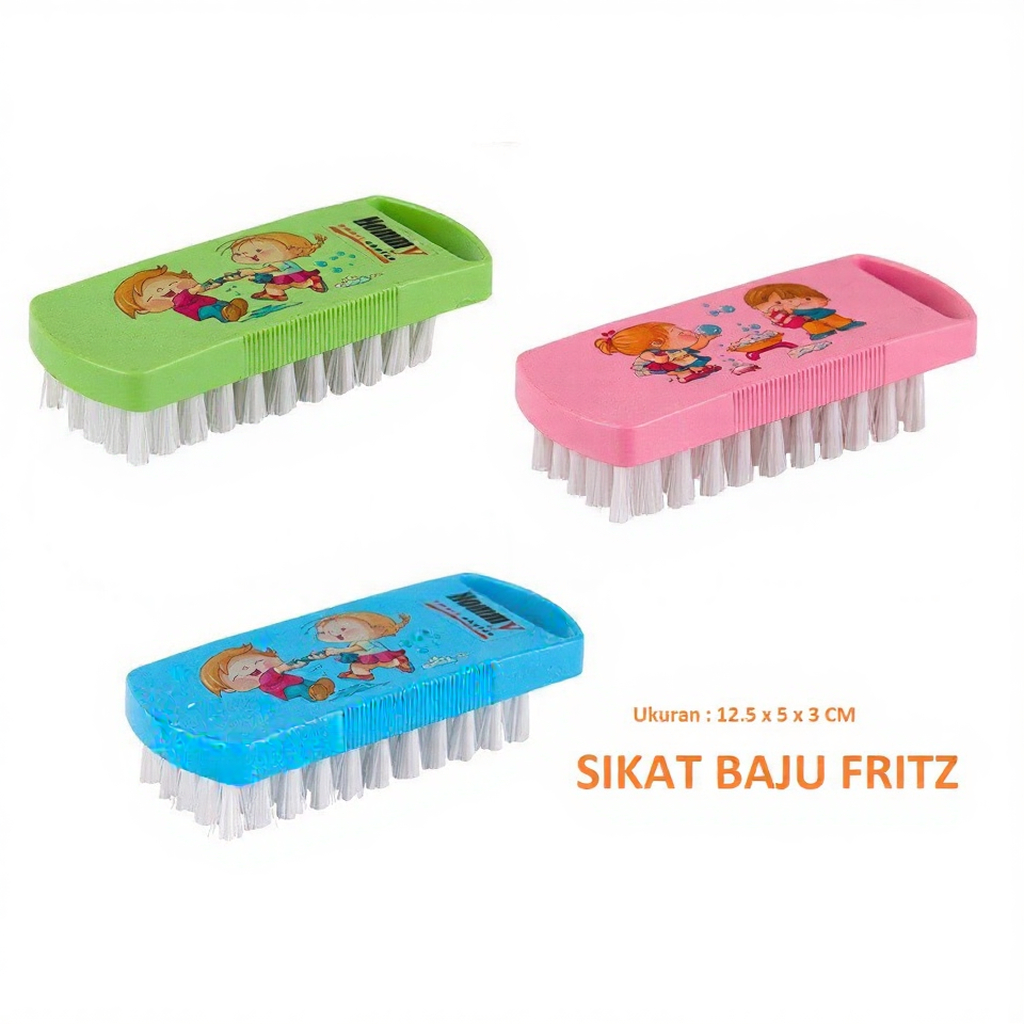 แปรงซักผ้าเสื้อผ้าพลาสติก Fritz Hommy Brush