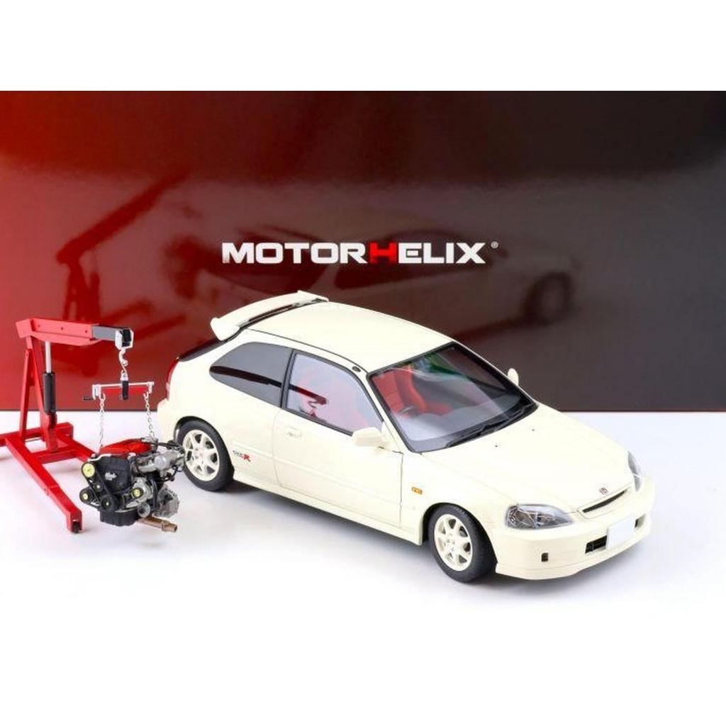 MOTOR HELIX 1/18 Honda Civic Ek9 Type-R New White Precision Model