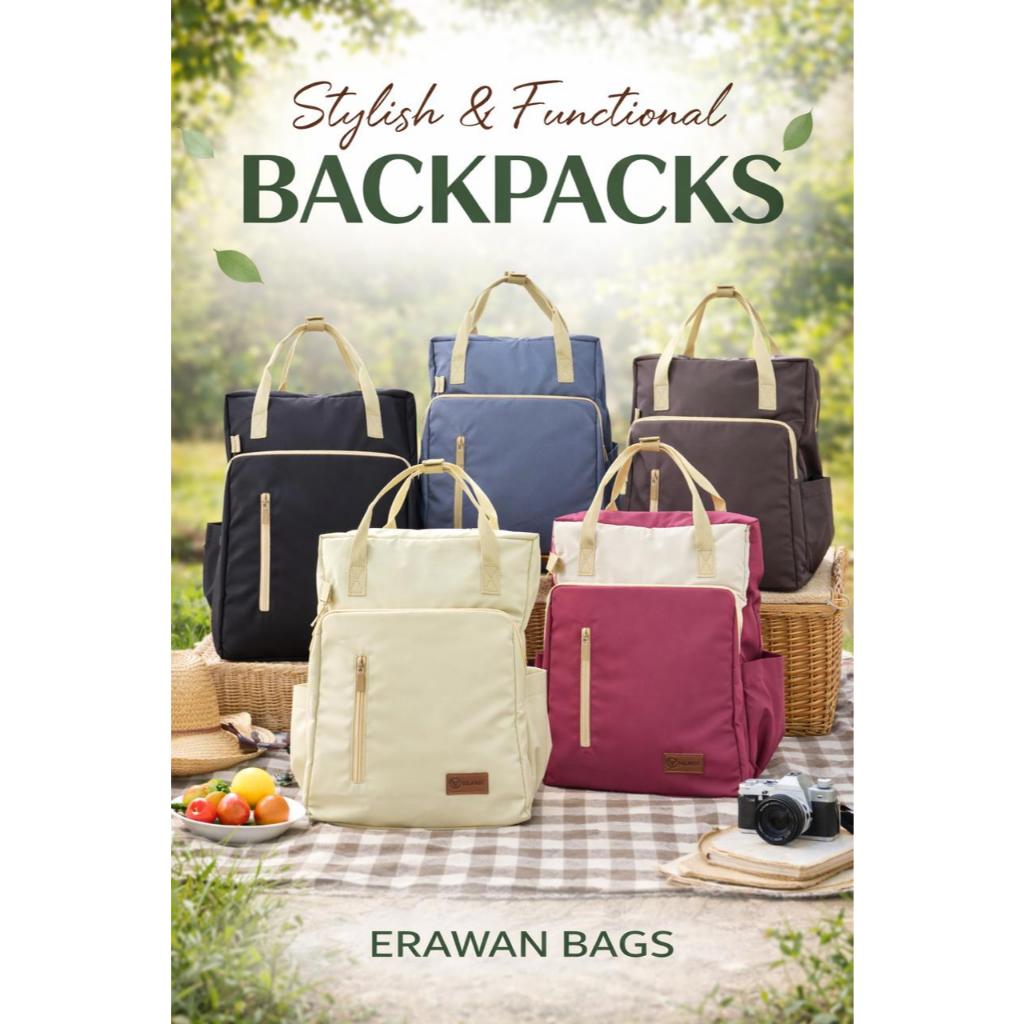 ERAWAN BAGS - กระเป๋าเป้สะพายหลังผ้าใบกันน้ําระดับพรีเมียม