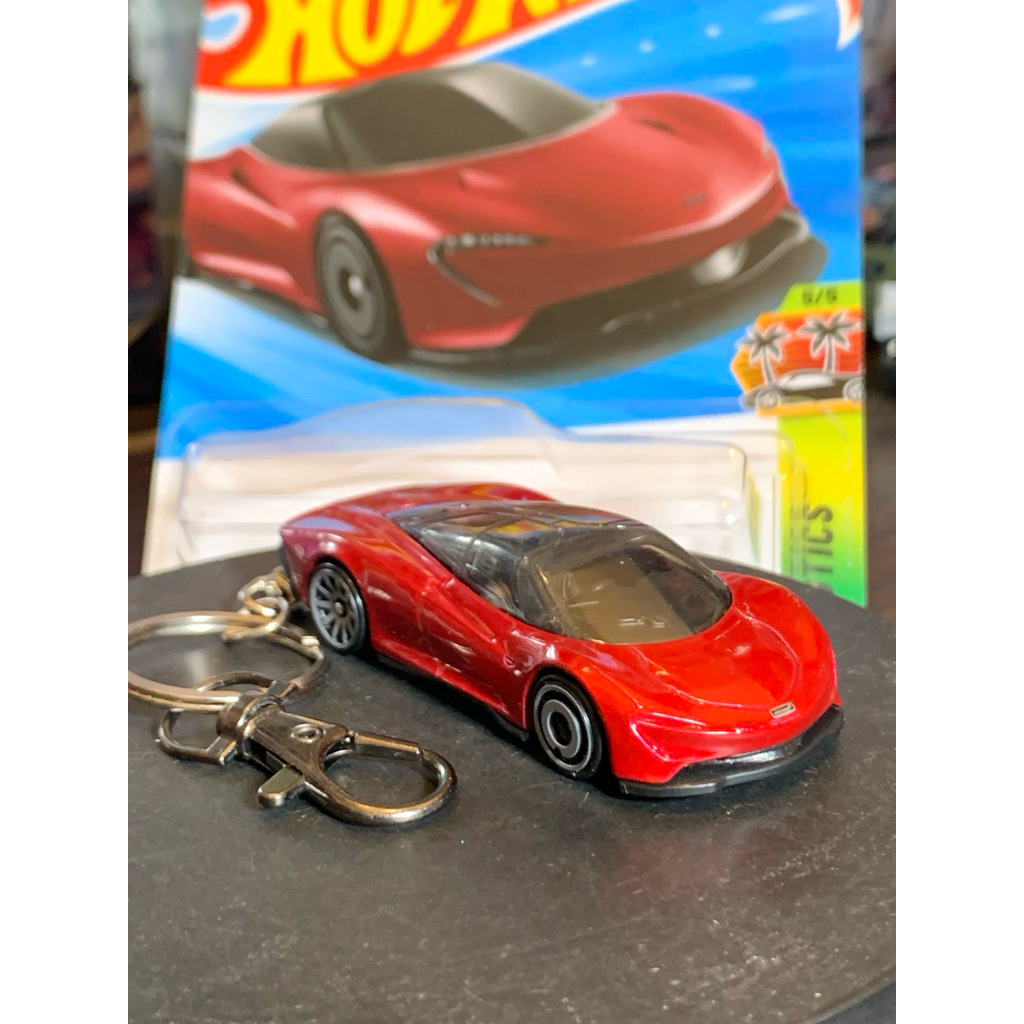 MERAH GANTUNGAN พวงกุญแจ Hot Wheels Mclaren Speedtail พวงกุญแจ - Red Cutom Ganci