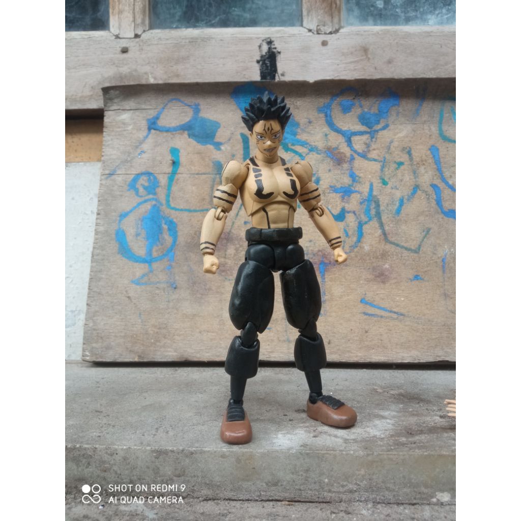 Shf sukuna ryomen ผมสีดํารุ่นที่กําหนดเอง action figure jujutsu kaisen jjks Yuji itadori toji fushig