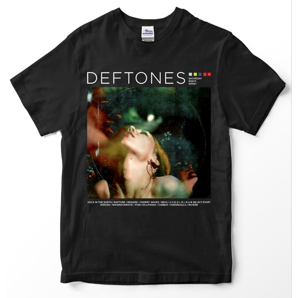 เสื้อยืด DEFTONES - Saturday night wrist เสื้อยืดวง Deftones sphynx ในตัว plastisol xtab distro