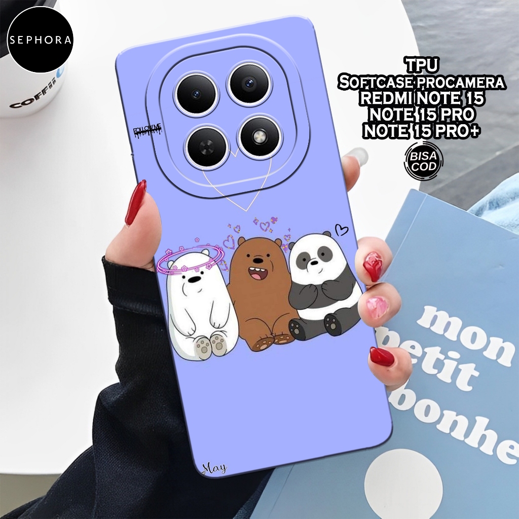 เคส HP Redmi Note 15/15 Pro/15 Pro+ - เคสแฟชั่น Bear - Softcase Note 15/15 Pro/15 Pro+ - เคสกล้อง Pr