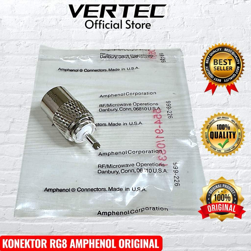 ต้นฉบับ AMPHENOL RG8 Connector สําหรับ PL259 RG-8 PL สายเสาอากาศชาย