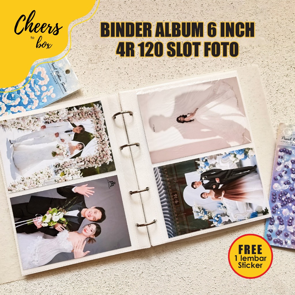 [สติ๊กเกอร์ฟรี] 4R 120 Slot Album Binder / Premium Doff PP Cover / หนังสือที่ใส่ภาพแบบยืดหยุ่นขนาด 6