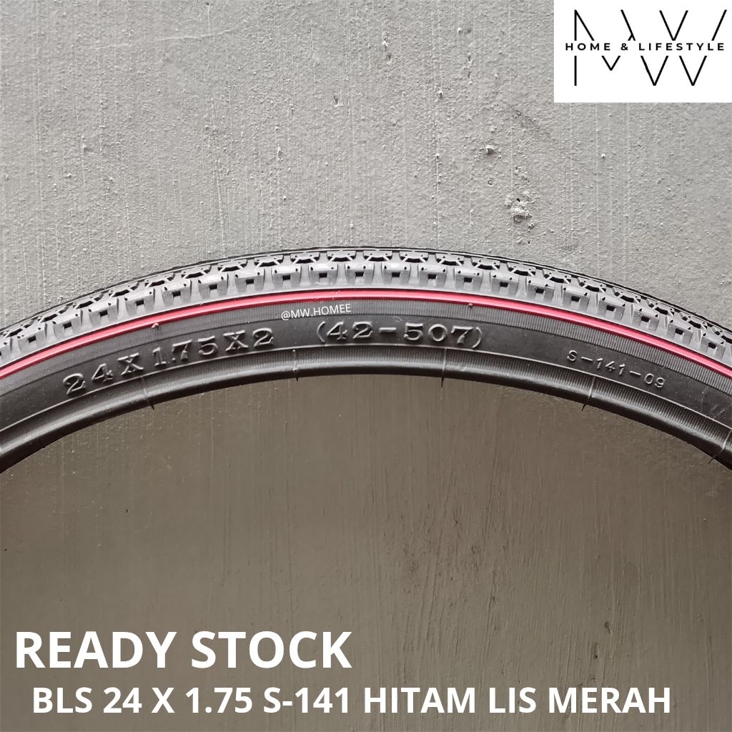 MERAH จักรยานด้านนอกยาง 24x175 / 24x1.75 Mini Ctb DELI ยาง SWALLOW สีดําสีแดง trim / จักรยานด้านนอกย
