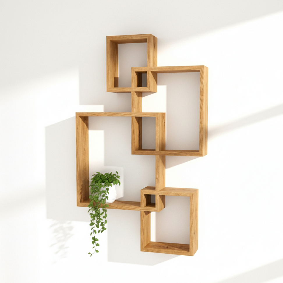 SUPER Aesthetic//Aesthetic Solid Pine Wood Wall Shelf - Minimalist Anti-Termite Wall Shelf