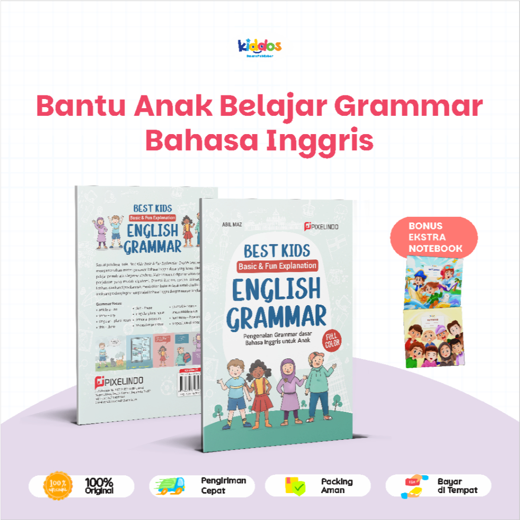 BEST KIDS ENGLISH GRAMMAR (BASIC & FUN EXPLANATION) - KIDDOS SMART PUBLISHER