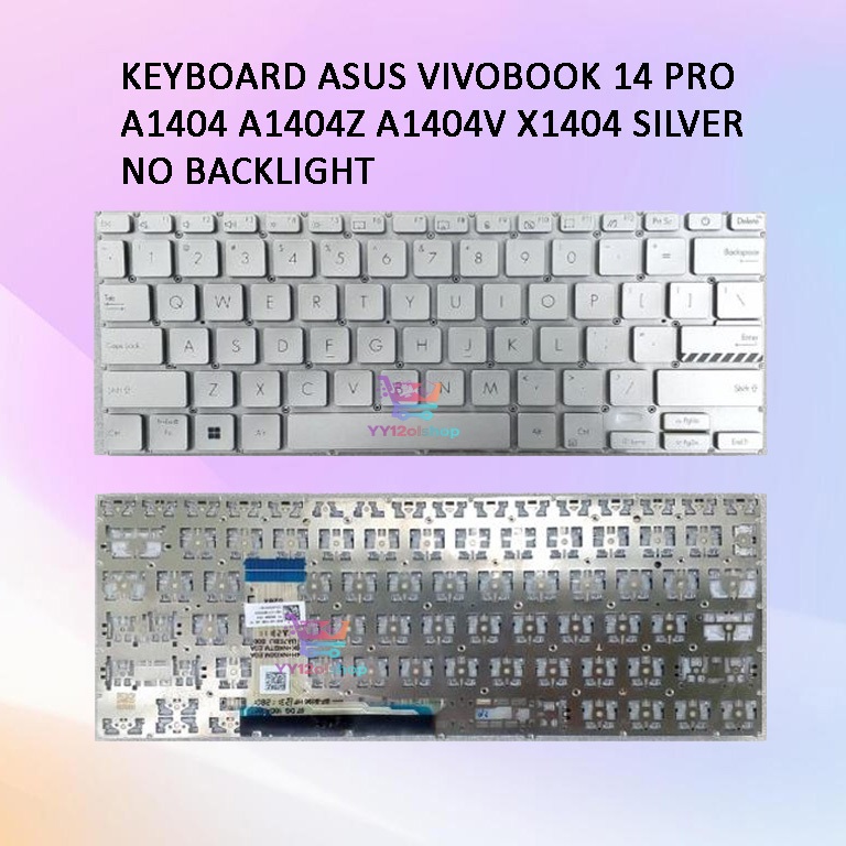 คีย์บอร์ด ASUS 14 PRO A1404 A1404VA A1404Z M1402 M1403 X1404 สีเงิน