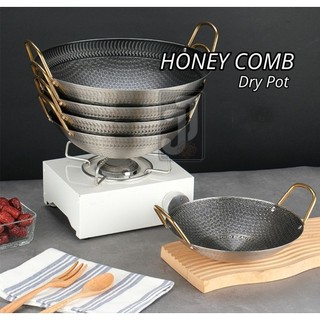 SUBRON Wok Wajan Honey Comb Dry Pot stainless steel anti lengket anti gores