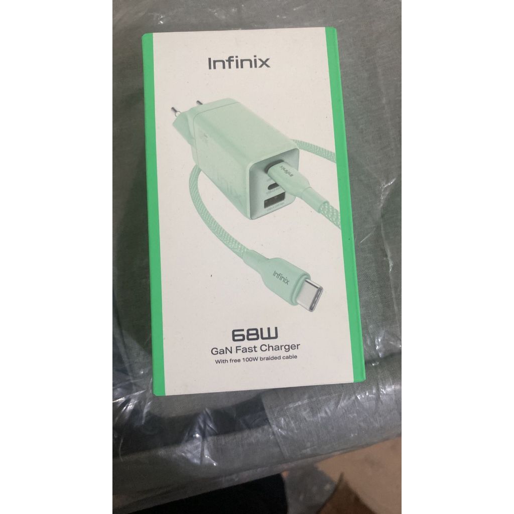 Xc07 Infinix Charger XDC95 3 IN 1 68W การรับประกันอย่างเป็นทางการ / เครื่องชาร์จ 68 วัตต์ 0768EU 3in