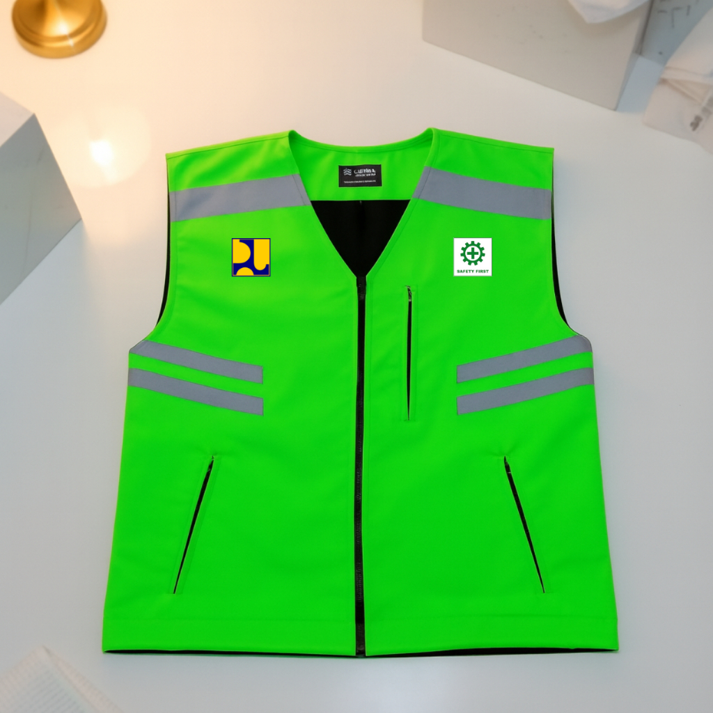 PU SAFETY Mens VEST / PROJECT FIELD SAFETY VEST ผลิตในญี่ปุ่น DILL MATERIAL / CUSTOM MOTORCYCLE VEST