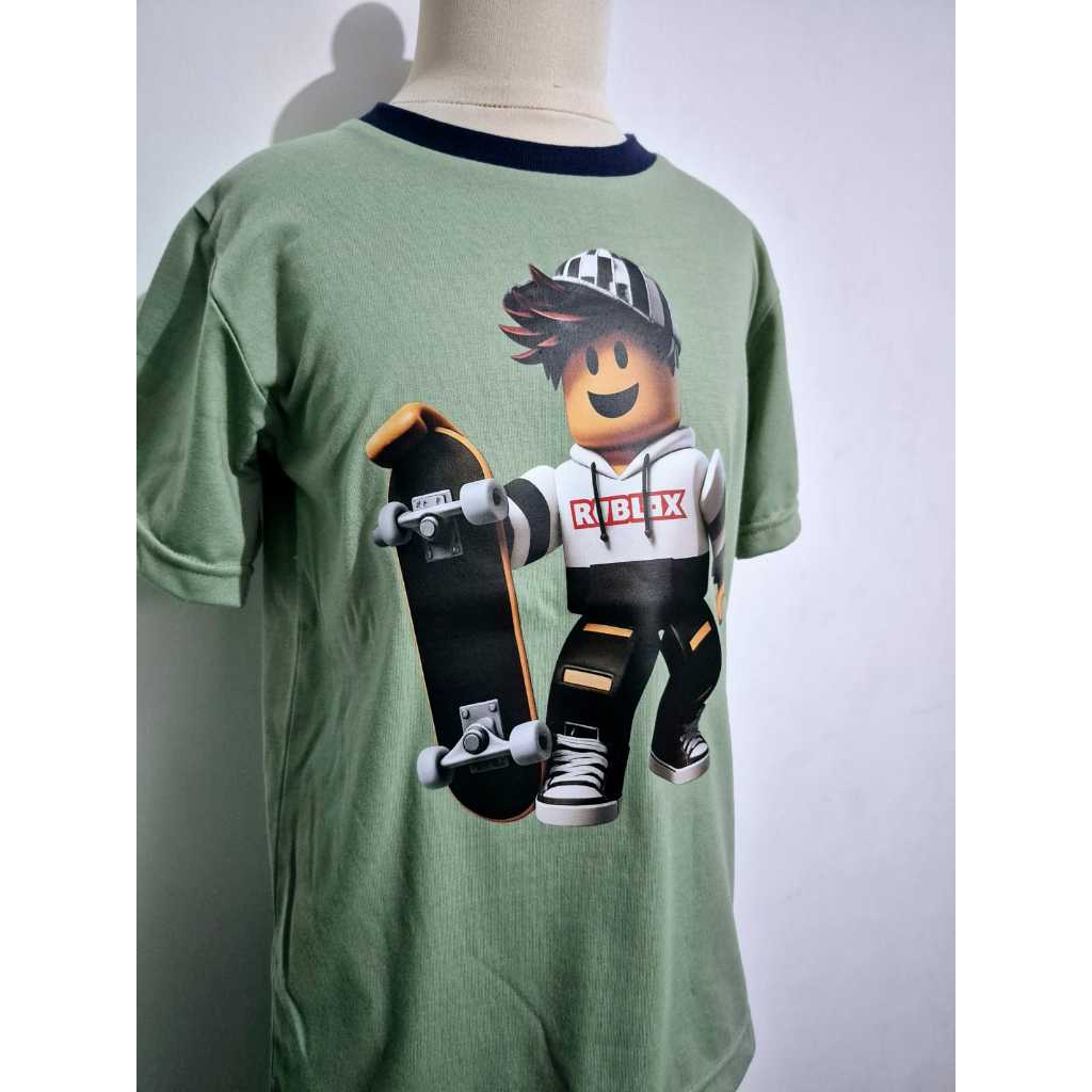 HIJAU Hello Pyjamas - Roblox Skate Board Green Boys T-Shirt PyjaU
