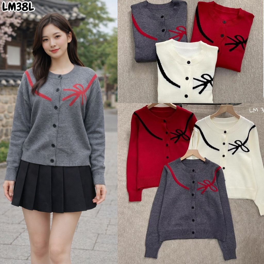 HAPPY SHOP - LM38L WOMENS CARDIGAN TOP, THE LATEST, FASHIONABLE PREMIUM KNIT