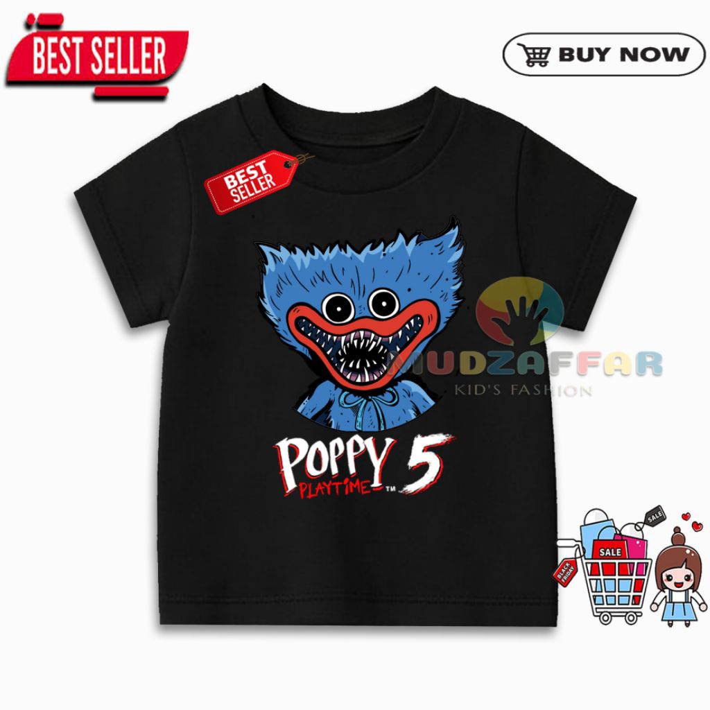 HUGGY WUGGY POPPY PLAYTIME CHAPTER 5 CHILDRENS เสื้อยืด POPPY PLAYTIME 5 HUGGY WUGGY
