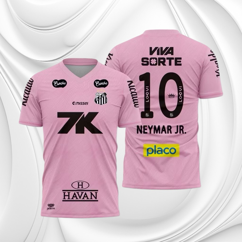 เสื้อเจอร์ซีย์ santos neymar jr สีชมพู 2025 2026