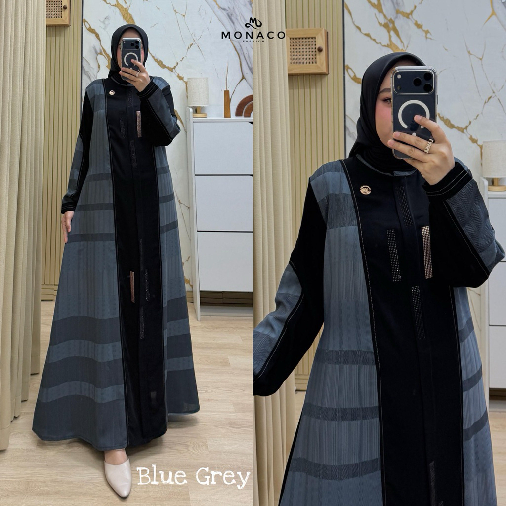 Gamis Abaya shamira JetBlack Mix Aswan Premium ~ Abaya Medina / Abaya อาหรับ viral