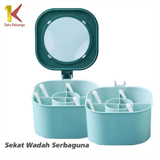 Satu Keluarga Tempat Bumbu Dapur 4 Sekat C429 Tempat Bumbu Portable / Wadah Kotak Set / Tempat Gula Garam Serbaguna