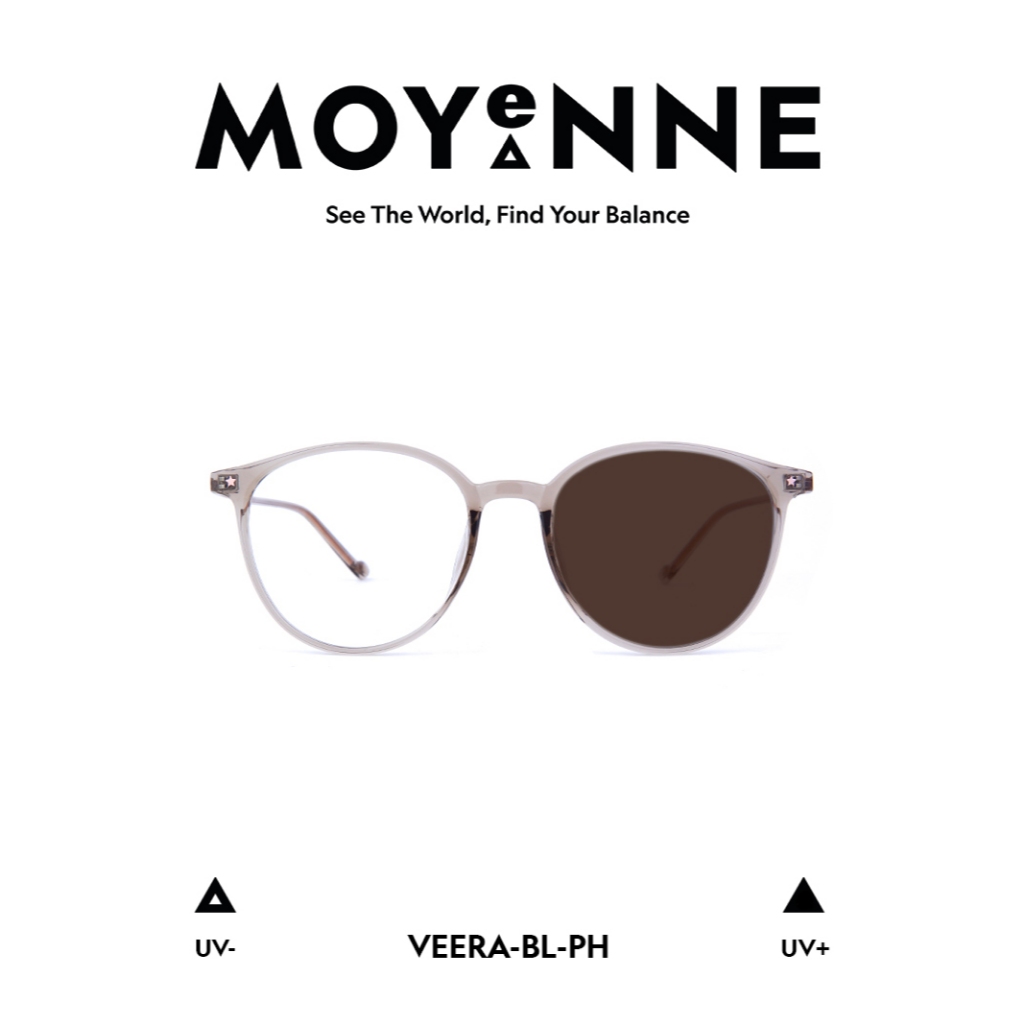 MOYNE VEERA - แว่นตาป้องกันรังสี Bluechromic สําหรับผู้หญิงน้ําหนักเบา