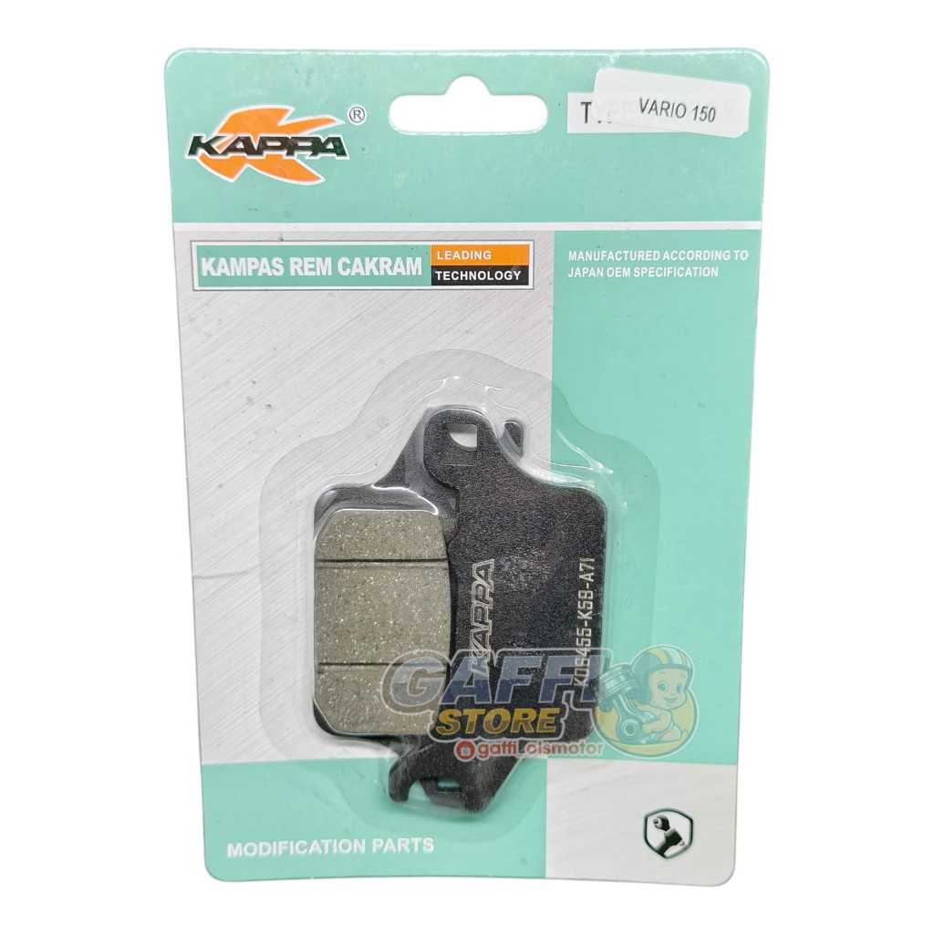 DISCPAD KAPPA ผ้าเบรคหน้า K59 GENIO VARIO 125 ใหม่ VARIO 150 K59 VARIO 160 CBS ดิสแพด