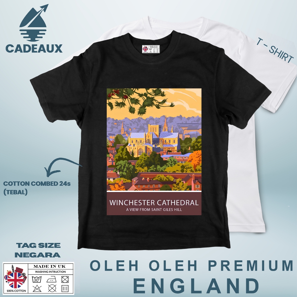 ENGLAND 1 เสื้อยืด SOUVENIR พร้อมแท็ก ASAL INGRRIS Cotton Combed 24s SOUVENIR ของขวัญพรีเมี่ยม