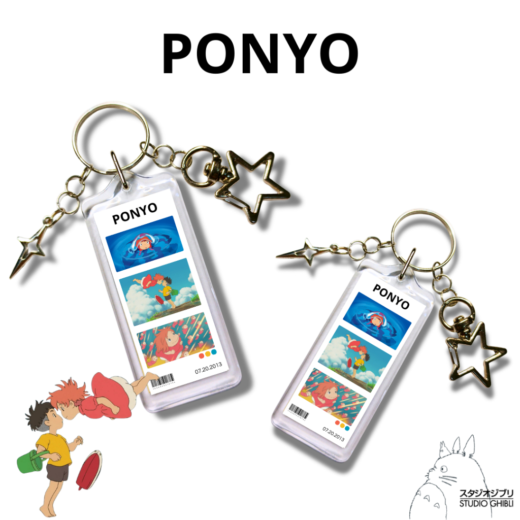 พวงกุญแจ Ponyo Ghibli Studio อะคริลิคพิมพ์สองด้าน Premium Custom