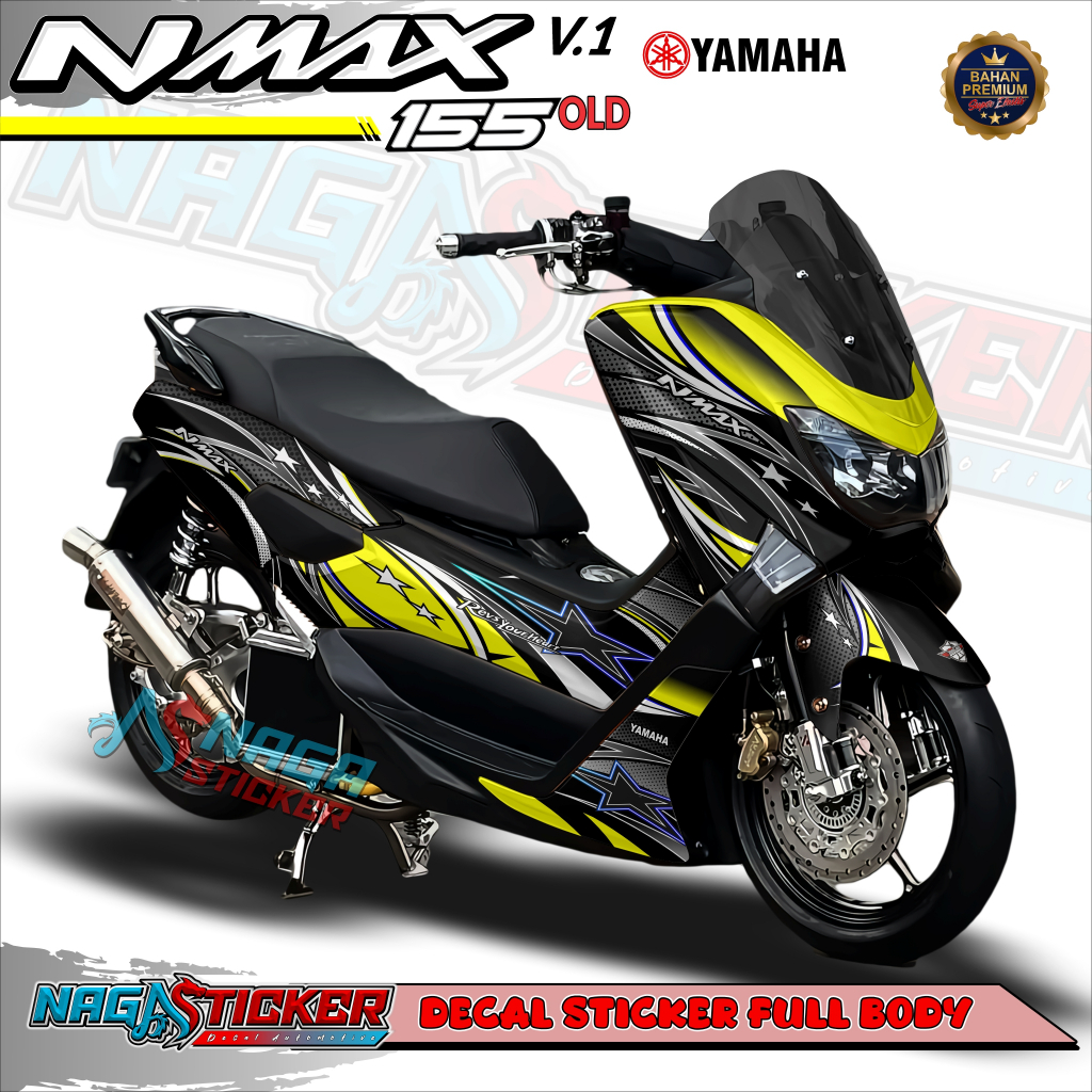 สติ๊กเกอร์ Full Body Decal สําหรับ Yamaha Nmax 155 Old Motorcycle, Racestar Motif รหัส NMX09 ออกแบบเ