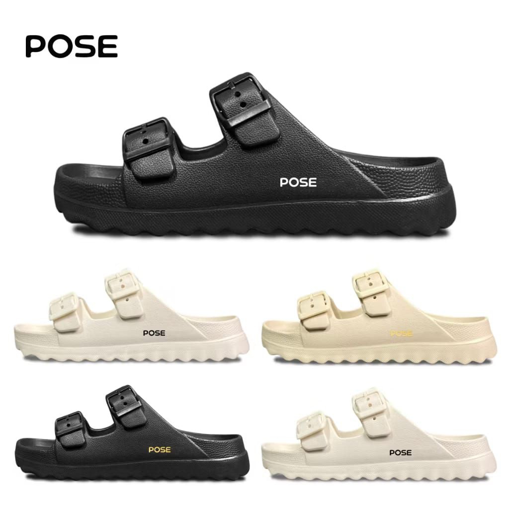 RUBBER SLOP SANDALS สําหรับผู้หญิงและผู้ชาย STRIPE BAN 2 RUBBER EVA