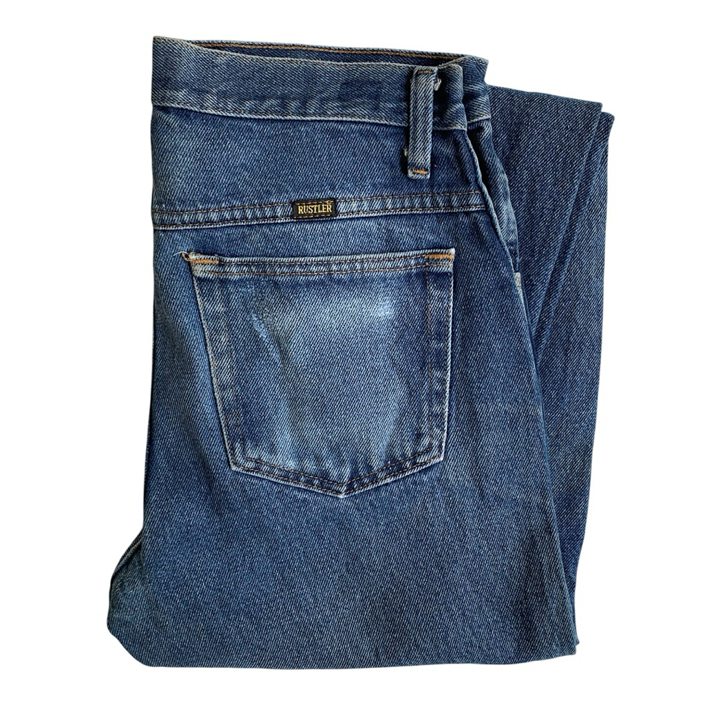 VTG Rustler กางเกงยีนส์ผู้ชายขาตรง