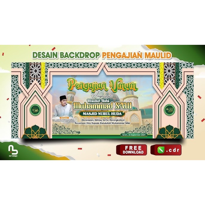 NABI MAULID BANNER OF THE PROPHET/MAULID OF THE PROPHET MUHAMMAD/ISLAMIC BIG DAY