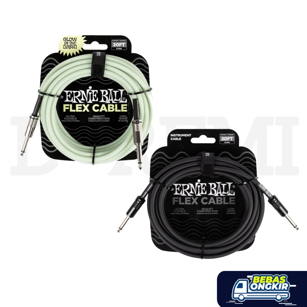 Ernie Ball 20FT Flex Straight to Straight Instrument Cable