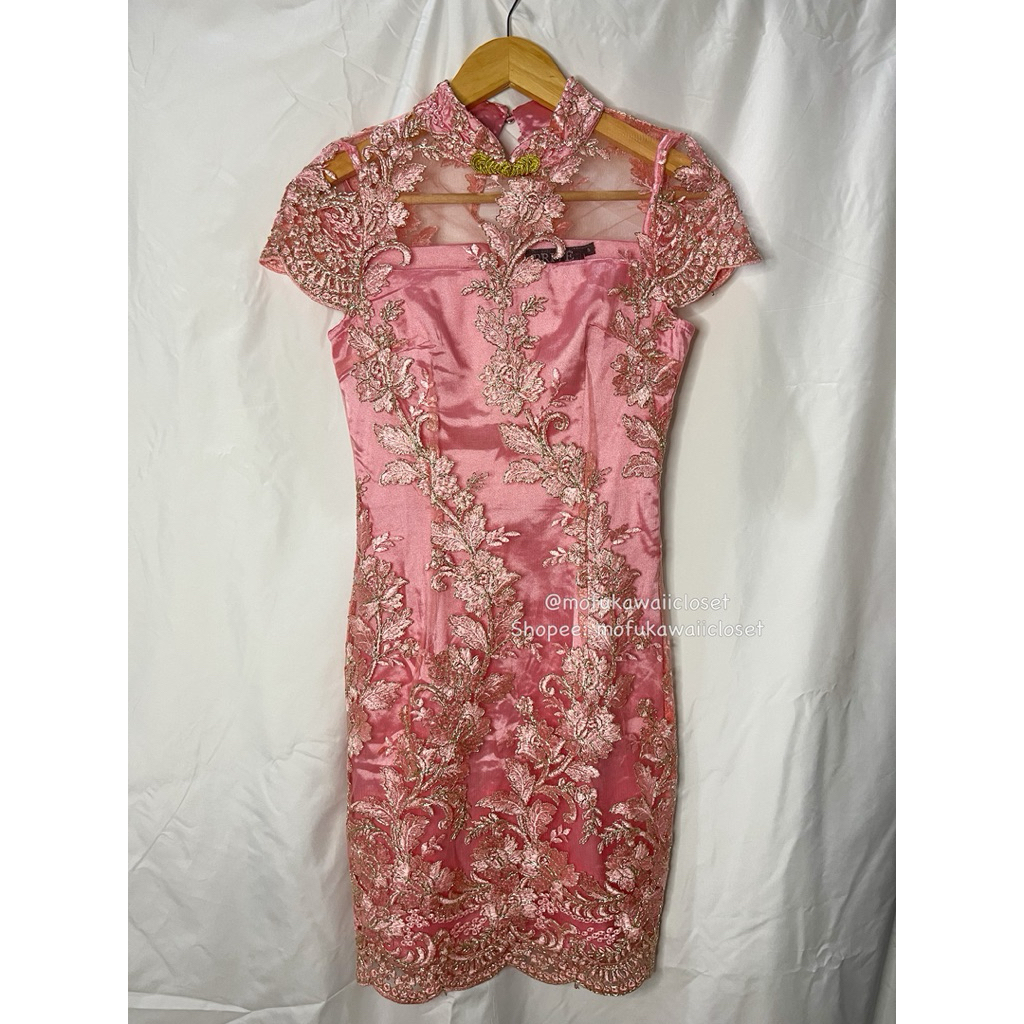 [READY Daily Kawaii Y2K Coquette Mori Goth Vintage Outfit] PRIVE Vintage Label Premium Cheongsam สีช