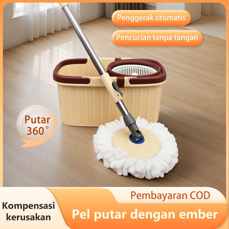 [รับประกันถาวร] ไม้ถูพื้นพร้อมไม้ถูพื้น PIONEER SPIN MOP ULTRA MOP