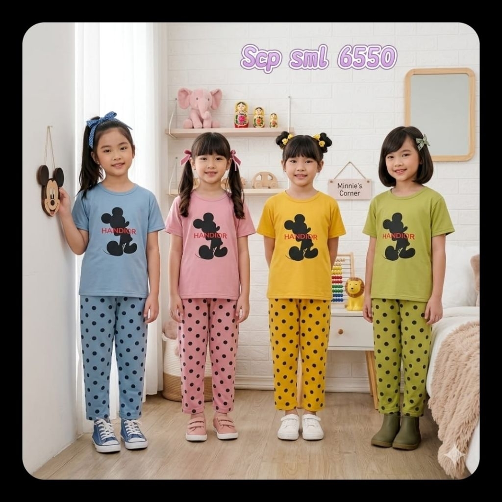 AMRO SCP SML 6550 ชุดนอนเด็กชุดนอนชุดนอนกางเกงขายาว