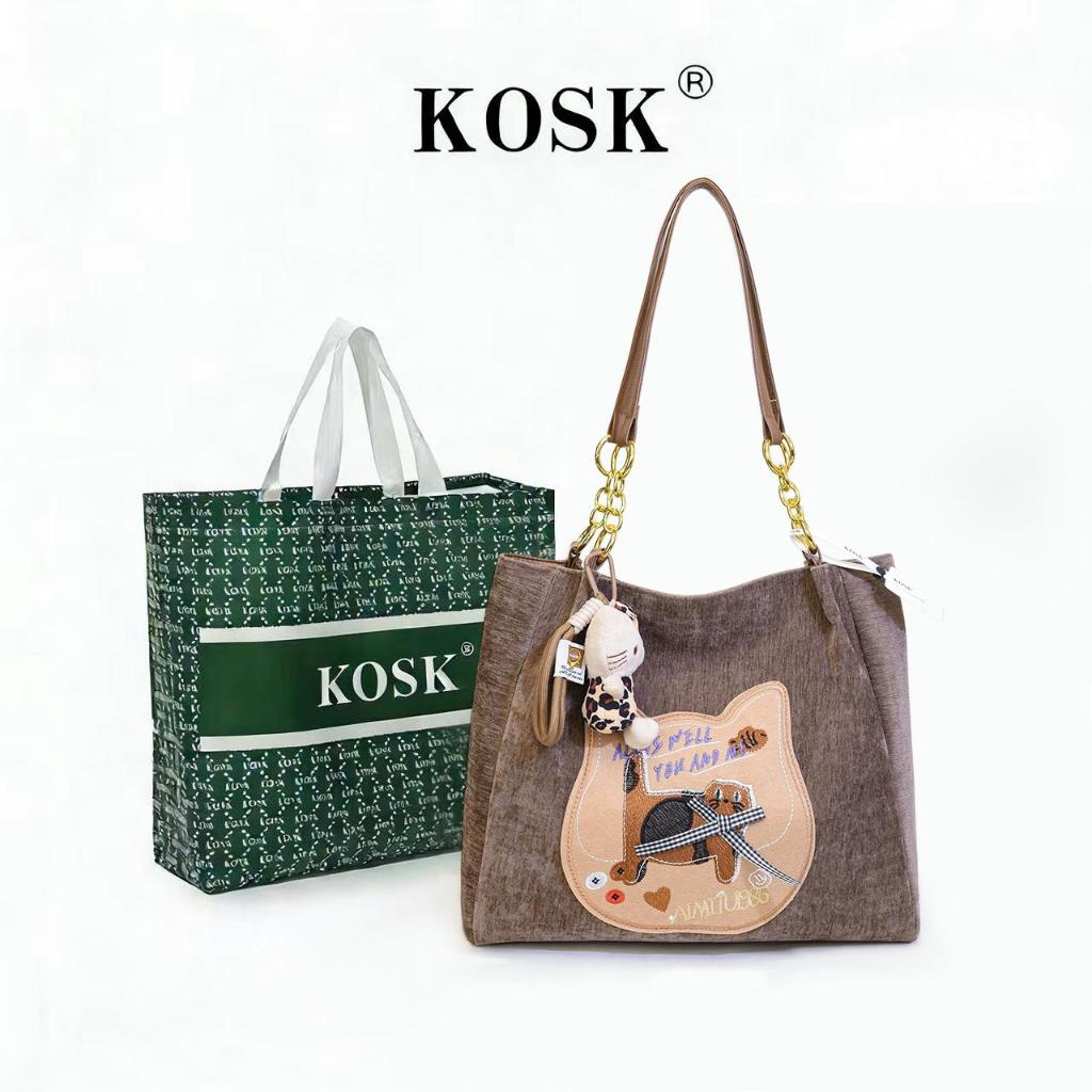 KOSK Womens Tote Bag Cute Chain Simple Fashion 6825