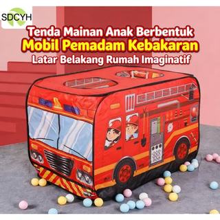 SDCYH enda Bermain Anak-anak Tenda Lipat Truk Pemadam Kebakaran Mobil Polisi Rumah Permainan Tenda Mainan Luar Ruangan：1005