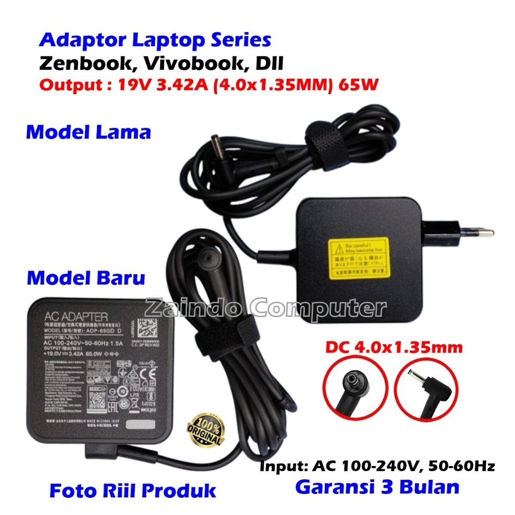 ASUS ADAPTER 19V 3.42A (4.0*1.35MM) A455L A455LA A455LF A455LD A455LJ A450C A450CA A450CC A450C X450