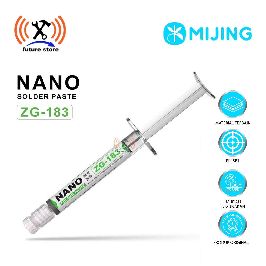 SOLDER PASTE MIJING ZG-183 10G ORIGINAL - TIN PASTE MIJING ZG-183 10G REBALLING - SOLDER PASTE MIJIN