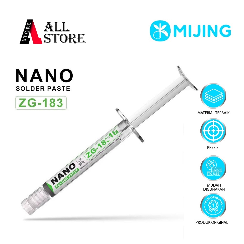 SOLDER PASTE MIJING ZG-183 10G ORIGINAL - TIN PASTE MIJING ZG-183 10G REBALLING - SOLDER PASTE MIJIN