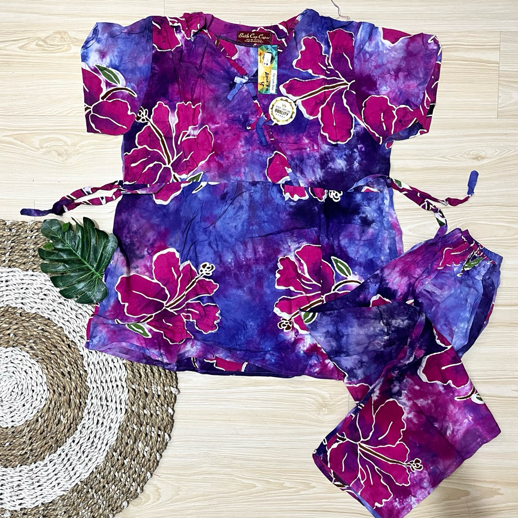 (DWS 10) CP Batik Copar Dws airin คอปกแขนสั้น (Super Premium)