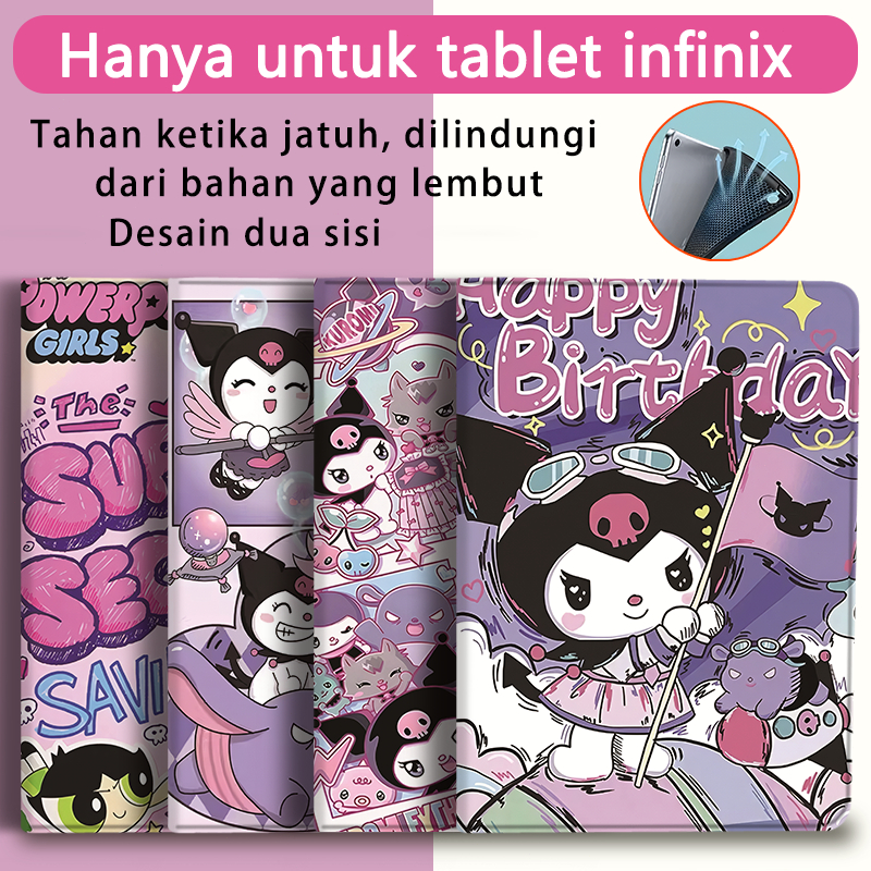เคสป้องกันสําหรับ Infinix XPAD30E 11 / Infinix XPAD20 Pro 12 Tablet, ลายการ์ตูนสุดน่ารัก, ดีไซน์สองด
