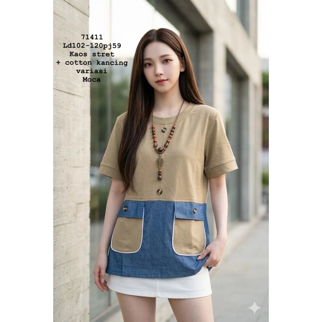 71411b เสื้อท็อปฮานะ 71411b