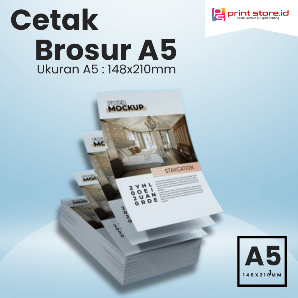 พิมพ์ A5 BROCURE || บรอกโคลี A5 แบบกําหนดเอง || A5 FLYER PRINTING / 1 RIM BROCURE